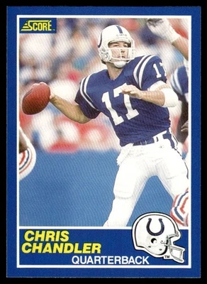 1989 Score Chris Chandler Rookie Indianapolis Colts #27 - Image 1 of 2