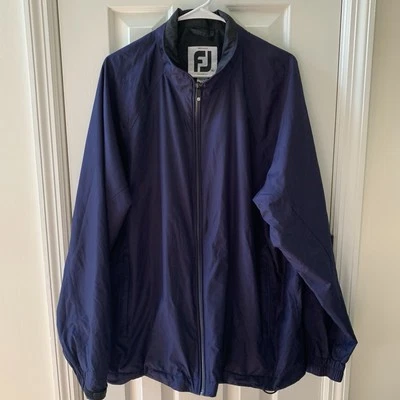 DryJoys FootJoy Mens Blue Long Sleeve Rain Wind Golf Jacket Size XL - Image 1 of 4