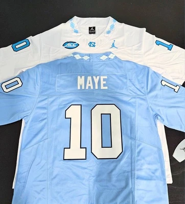 Drake Maye #10 North Carolina Tar Heels Jersey  - FAST SHIPPNG - Image 1 of 4