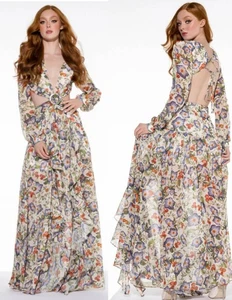 AKIRA  sz S On Top Side Cutout Floral Maxi Dress BRAND NEW - Picture 1 of 5