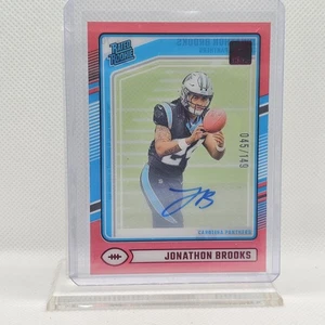 2024 Donruss Clearly Rated Rookie Red Auto Jonathan Brooks Panthers #/149 - Picture 1 of 2