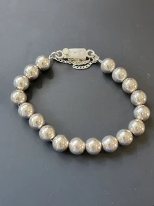 Silpada Sterlingsilber Perlenarmband 925 signiert Sicherheitskette passt 7" - Bild 1 von 9
