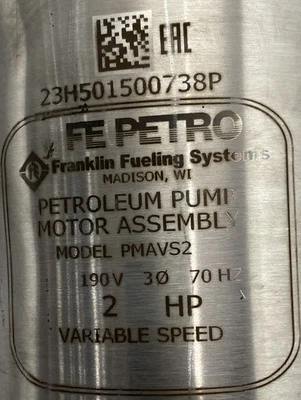 Conjunto de motor bomba de petróleo FE PETEO PMA-VS2 Foto 1 de 4