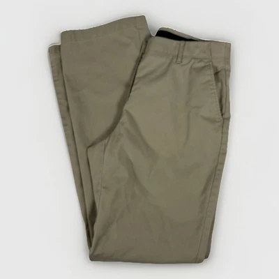 Lands' End OEKO-Tex Chino Pants Womens 8 Khaki Cotton Slash Pockets Straight Leg - Image 1 of 4