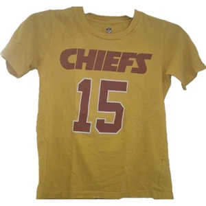 Kansas City Chiefs #15 Patrick Mahomes Yellow Shirt Youth Small 8 Used - Picture 1 of 5