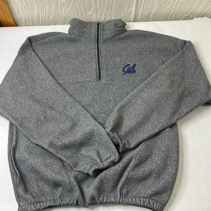 Made in USA Herren XL grau - Cal - 1/4 Zip Pullover zwei Taschen Fleece - Bild 1 von 7
