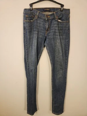 Pantalones de mezclilla Levi's 524 Too súper bajos para mujer 11 32 X 33,5 tiro azul cónico superbajo Y2k Foto 1 de 4