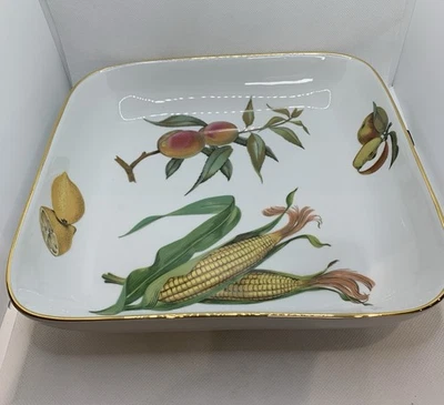 Royal Worcester Evesham Gold Buffet Square Dish 10” Oven To Tableware New Gift - Image 1 of 4