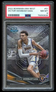 2022 Bowman University Best #51 Victor Wembanyama PSA 8 NM-MT Rookie RC - Picture 1 of 2