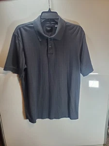 Polo Haggar uomo taglia media manica corta a quadri casual antracite - Foto 1 di 16