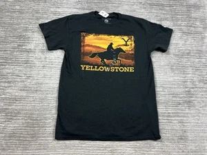 Yellowstone Shirt Mens Medium Black Short sleeve Cotton NWT - Picture 1 of 11