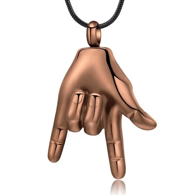 Collar Colgante Gesto Amistoso Urna Pequeña Memorial Cremación Cenizas Joyería Hombres Foto 1 de 4