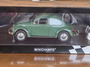 Minichamps 1983 Volkswagen Beetle 1200 Green VW 1:18 Scale Diecast Model Car - Picture 1 of 7