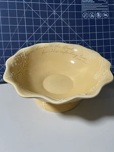 Blessings Unlimited Ever Grateful Collection 10" Footed Bowl 80331 Psalm 107:8 - Picture 1 of 3