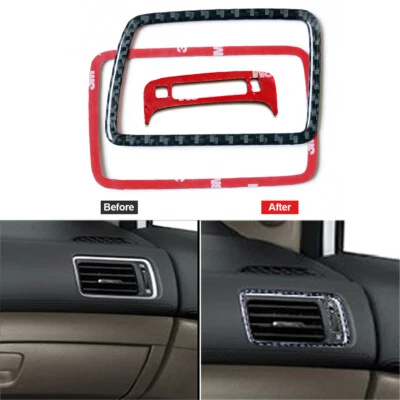 Carbon Fiber Co-pilot Air Vent Outlet Trim Cover For Honda Civic Coupe 2013-2015 - Image 1 of 4