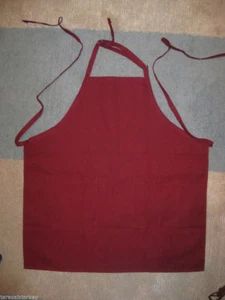 lot of 5 Apron Bib Waist Green Burgandy Maroon Blue kitchen server waiter NEW - Picture 1 of 7