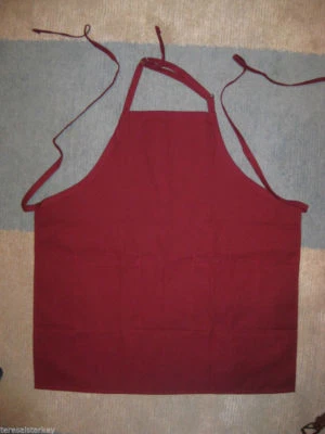 lot of 5 Apron Bib Waist Green Burgandy Maroon Blue kitchen server waiter NEW - Image 1 of 4