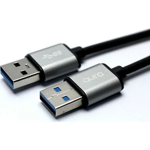 Aura High Quality USB 3.0 Cable A to A Nickel Plated Male-Male Black Choose Size - Picture 1 of 1