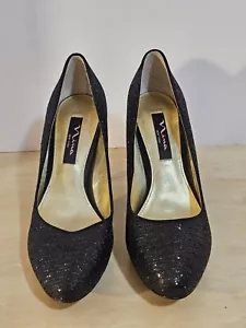 Nina Zelda schwarz glitzernde High Heels Größe 8 - Bild 1 von 11