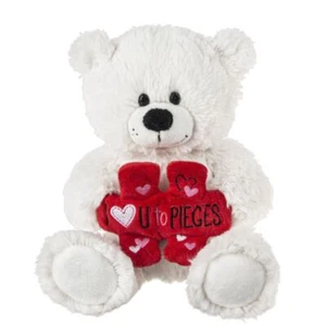 Ganz E3 Valentine Teddy Bear Plush Toy 7" - I Love You to Pieces HV9502 - Picture 1 of 3
