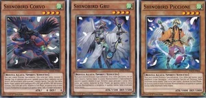 CARTA YU GI OH - 3 X SHINOBIRD - CORVO - GRU - PICCIONE - Foto 1 di 1