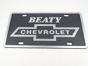 Car Dealership Booster License Plate Tag Sign Beaty Chevrolet