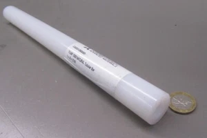 UHMW White Round Tube  1.00" OD Oversized x .500" ID Undersized x 12" Length - Picture 1 of 4