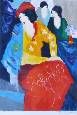 Itzchak Tarkay GRACE FROM THE FIVE GRACES Suite Serigraph HAND SIGNED 316/350 - Image 1 of 4