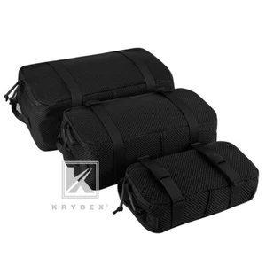KRYDEX 3pcs Modular Packing Cube Mesh Bag Organizer Outdoor Large Capacity Black - Picture 1 of 17