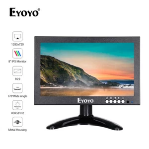 Eyoyo 8 Zoll kleiner HDMI Monitor 1280x720 IPS Full View Metallgehäuse Display Bildschirm - Bild 1 von 9