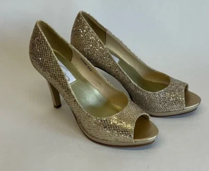 New Dyeables Evening Shoes - Gold Glitter - Sari - US 6.5 B UK 4.5 #22A231 - Picture 1 of 6