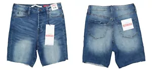 Celebrity Pink Raw Hem High Rise 7" Inseam Juniors Denim Shorts Size 3/26 NWT - Picture 1 of 3
