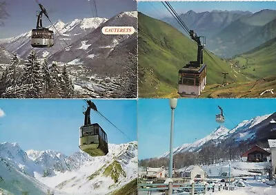 Lot De 4 Cartes Postales Postcards 10x15c CAUTERETS HAUTES-PYRENEES Téléphérique • 4.18€