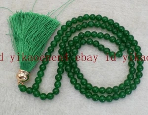 Tibet Buddhist 6/8/10mm Green emerald 108 Meditation Prayer Beads Mala Necklace - Picture 1 of 15