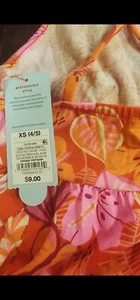 Cat & Jack pink Mixed with orange Short Sleeve Elastic Waist Dress Girls 4/5 - Picture 1 of 3