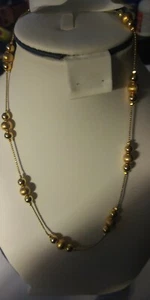 Ann Klein Gold Bead Ball Necklace - Picture 1 of 6