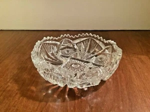 Vintage Imperial Nu Cut Pressed Glass Round Candy Dish As Is - Picture 1 of 5