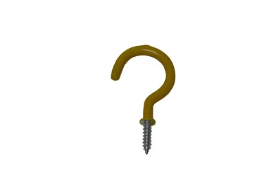 Ganchos para taza de montaje con tornillo utilitario 2 1/8" pulgadas acero con revestimiento de PVC Foto 1 de 2