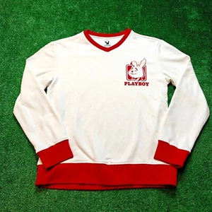 Felpa Playboy uomo media bianca pullover stampa grafica casual classica adulto - Foto 1 di 11