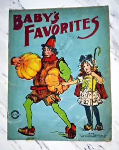 1919 Baby’s Favorites Mother Goose Rhymes Saalfield’s Linen Books 252D - Picture 1 of 3