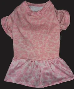 Juicy Couture Pink Leopard Dress, XS, 9.5" long, 10" waist, neck approx. 7" - Picture 1 of 6