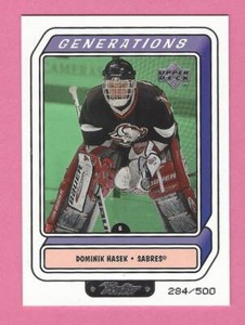 1999-00 Upper Deck Retro Generations Dominik Hasek HOF G10B Level 2 284/500 NMMT