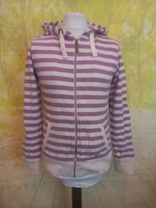 Fat Face full zip grape purple fur acrylic lined Hoodie. UK women's size 14 - Picture 1 of 11