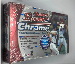Caja de pasatiempos de béisbol Bowman 2000 cromada nueva como nueva - Imagen 1 de 3