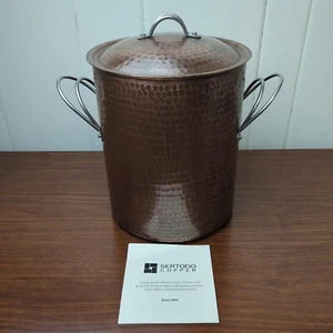 Sertodo Copper Big Beautiful 10 Quart Stock Pot - Finitura Patina Pavone - Stagnato - Foto 1 di 11