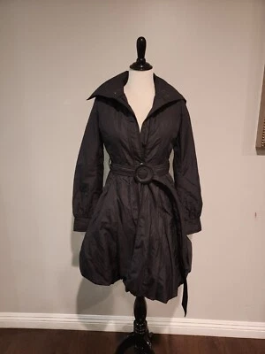 Chaqueta Larga Puff Negra Laundry by Design Talla XS Buen Estado A-15 Foto 1 de 4