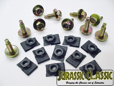 20x 46-80 Ford Linc Merc 5/16" J Type Floating Cage U Nuts & 5/16 Hex Head Bolts - Image 1 of 4