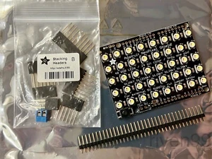 Adafruit NeoPixels RGBW SK6812 LED 5x8 Arduino Shield Matrix, 40 LEDs, ~4500K - Picture 1 of 6