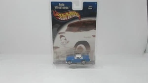Hot Wheels Auto Milestones Blue 1957 T-Bird w/Real Riders - Picture 1 of 2