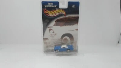 Hot Wheels Auto Milestones Blue 1957 T-Bird w/Real Riders - Image 1 of 2